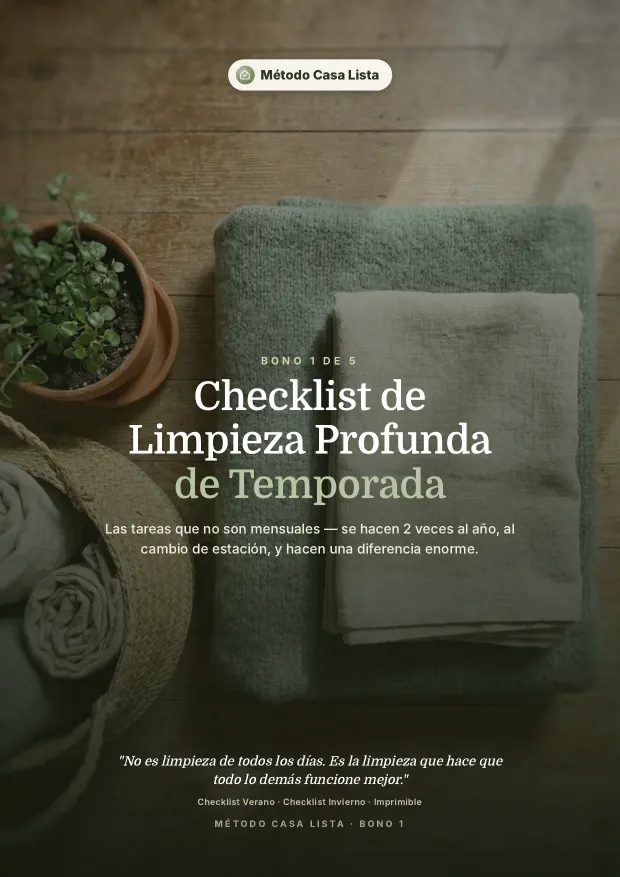 Tapa Checklist de Limpieza Profunda de Temporada