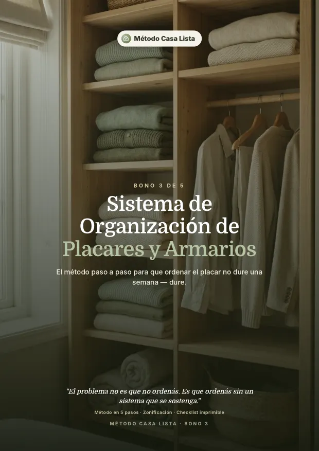 Tapa Sistema de Organización de Placares y Armarios