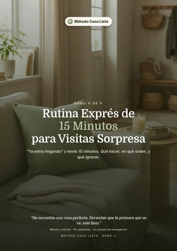 Tapa Rutina Exprés de 15 Minutos para Visitas Sorpresa