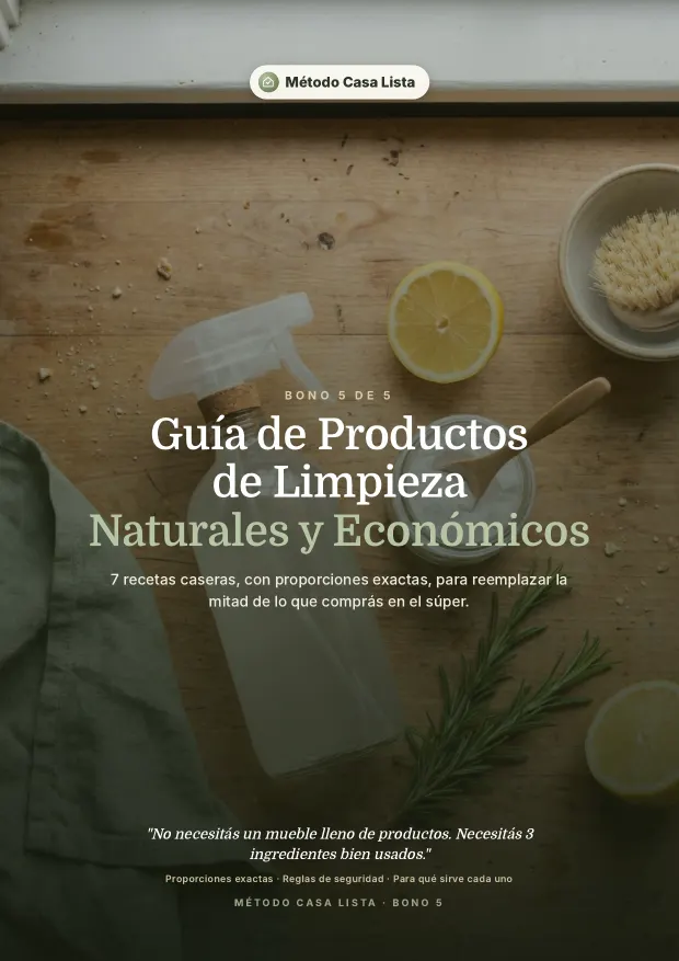 Tapa Guía de Productos de Limpieza Naturales y Económicos