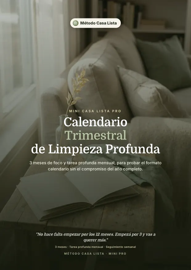 Tapa Mini Casa Lista PRO — Calendario Trimestral